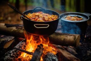 Camping meals using canned meats from Werling & Sons, Inc.